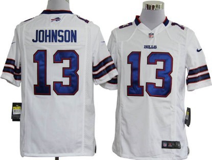 NFL Buffalo Bills 13 Defensive End Johnson White Game Jersey